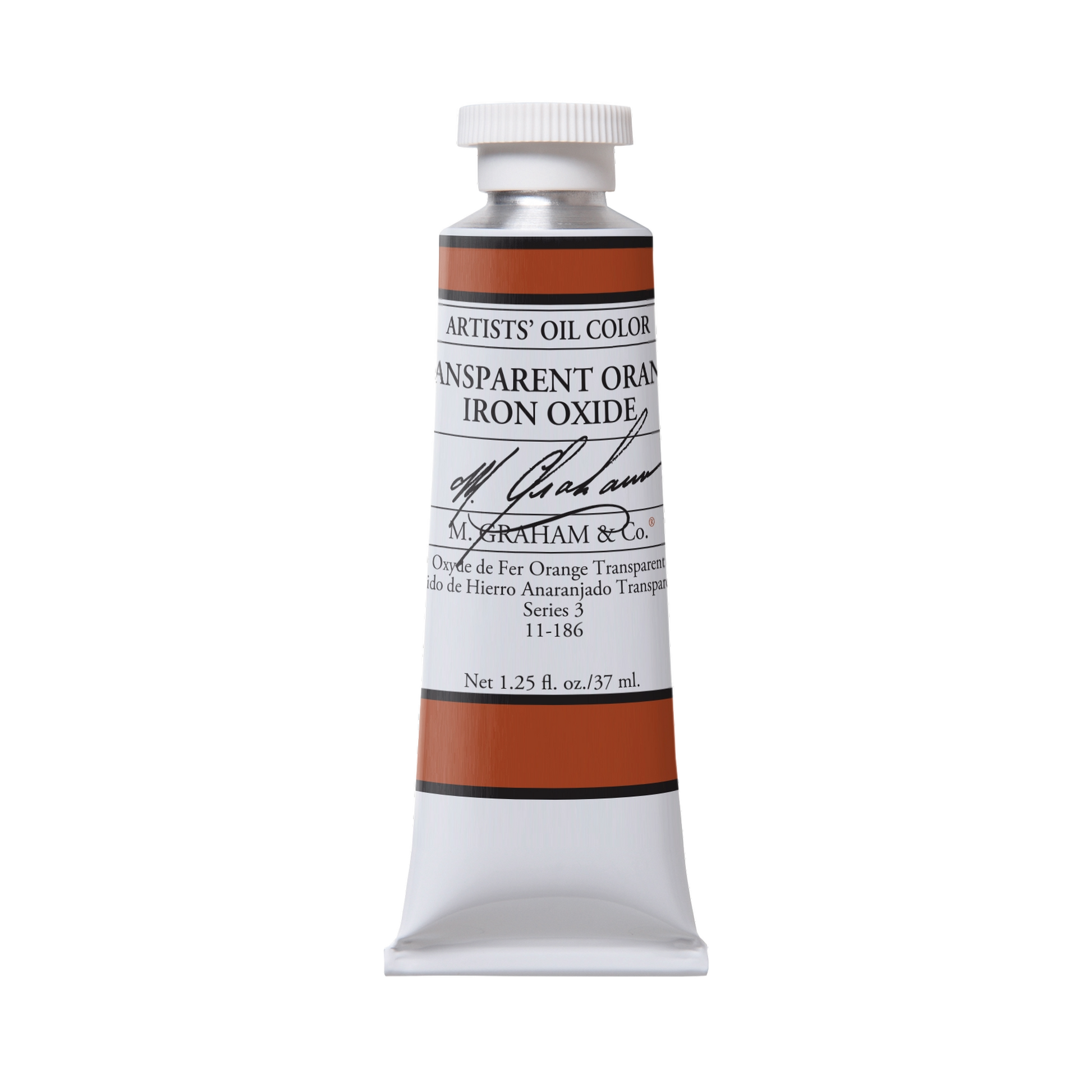 M. Graham Artists' Oil Colour - Transparent Orange Iron Oxide, 37 ml tube