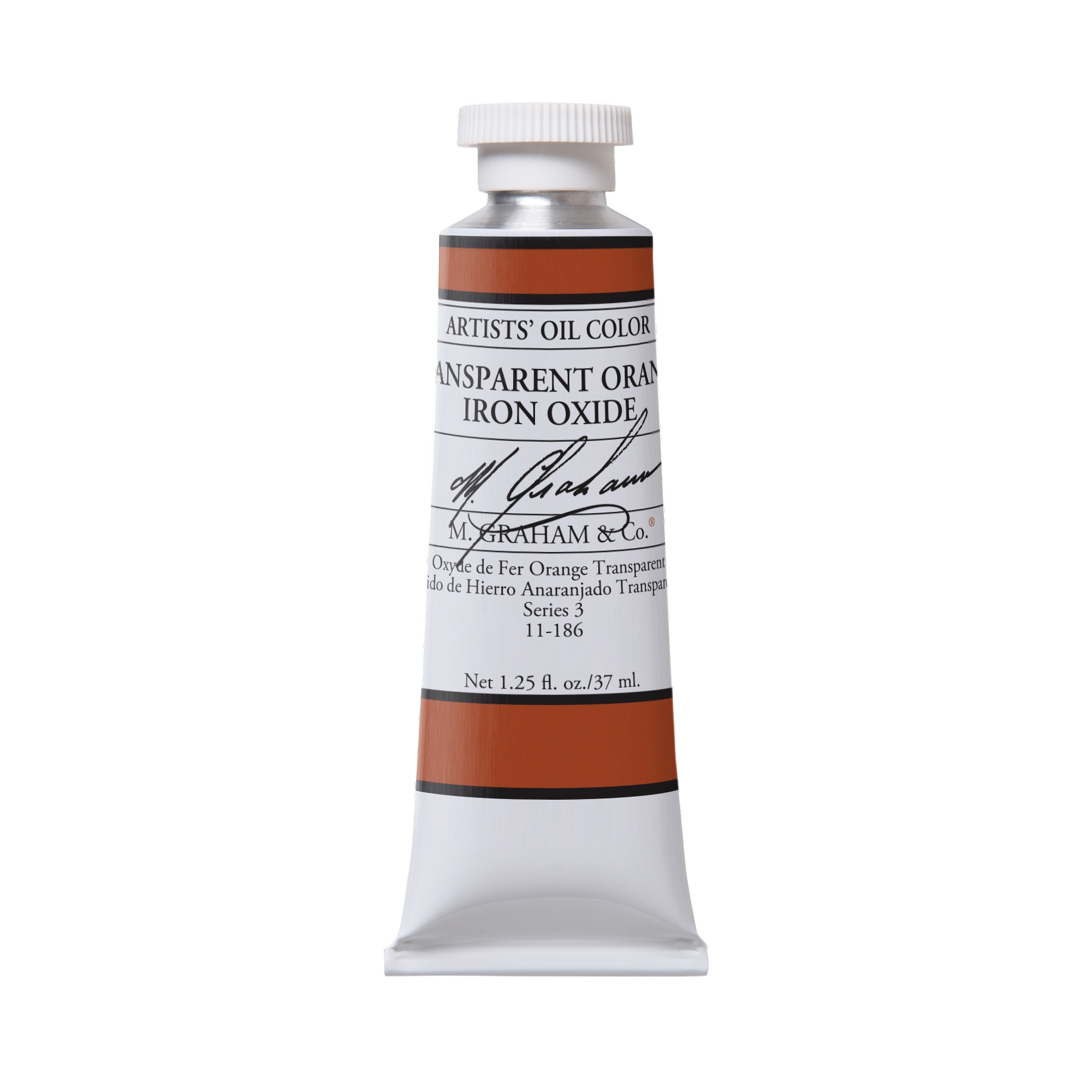 M. Graham Artists' Oil Colour - Transparent Orange Iron Oxide, 37 ml tube