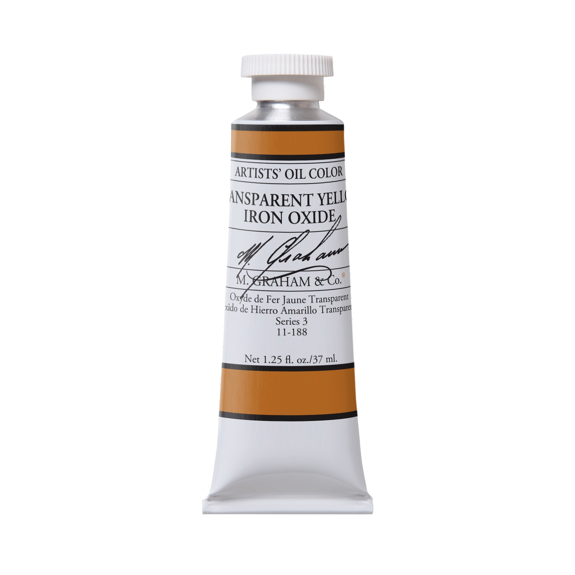 M. Graham Artists' Oil Colour - Transparent Yellow Iron Oxide, 37 ml tube