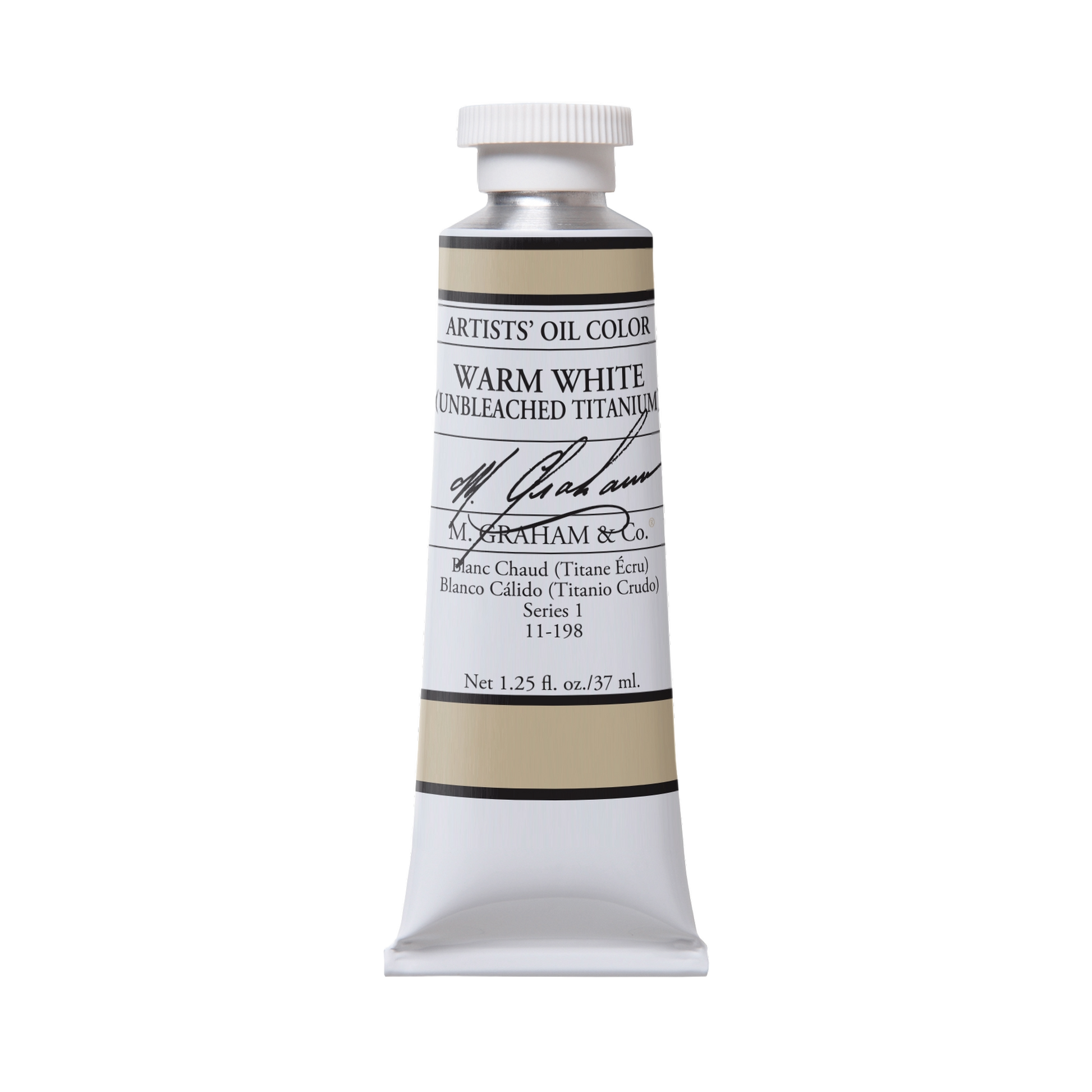 M. Graham Artists' Oil Colour - Warm White Unbleached Titanium, 37 ml tube