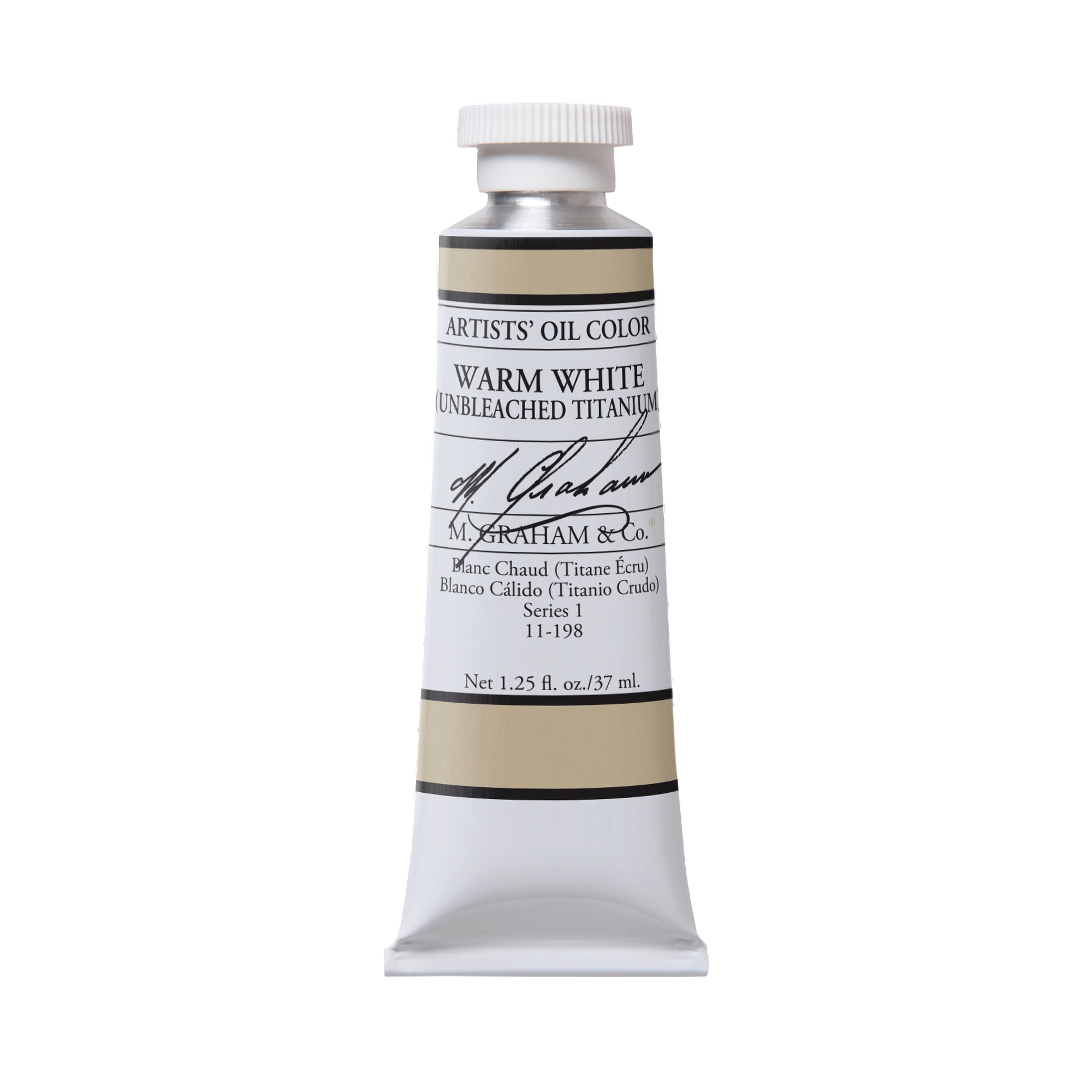 M. Graham Artists' Oil Colour - Warm White Unbleached Titanium, 37 ml tube