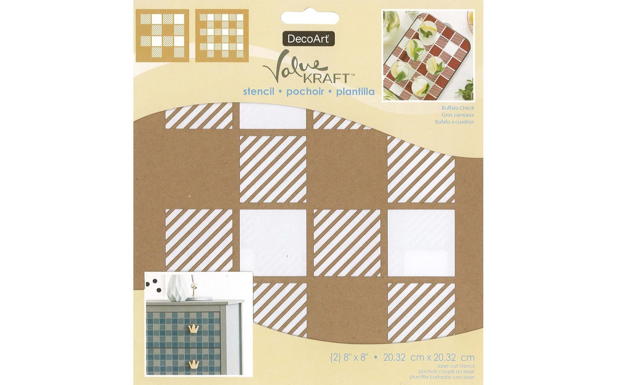 DecoArt Halloween Kraft Stencils - 8 x 8 in, 2 Piece