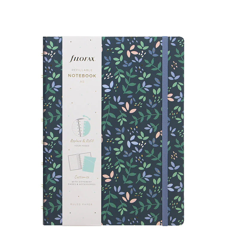 Filofax Notebook A5 Refillable – Garden Collection, Dusk