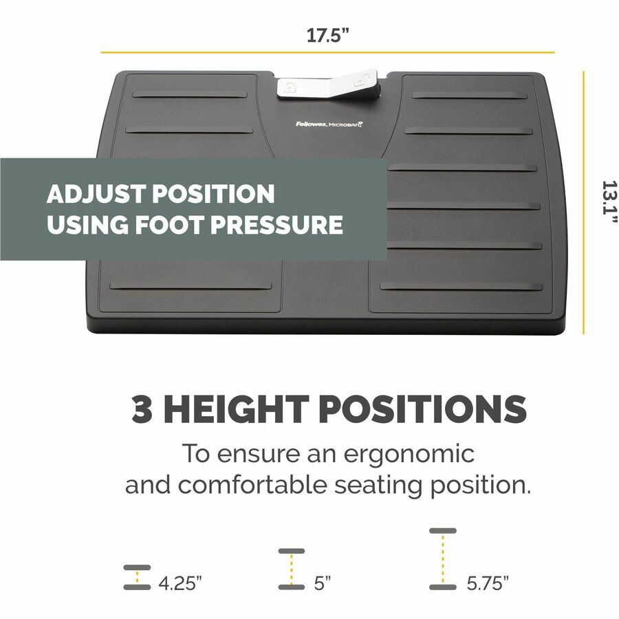 Repose-pieds réglable Fellowes Office Suites™ avec Microban®