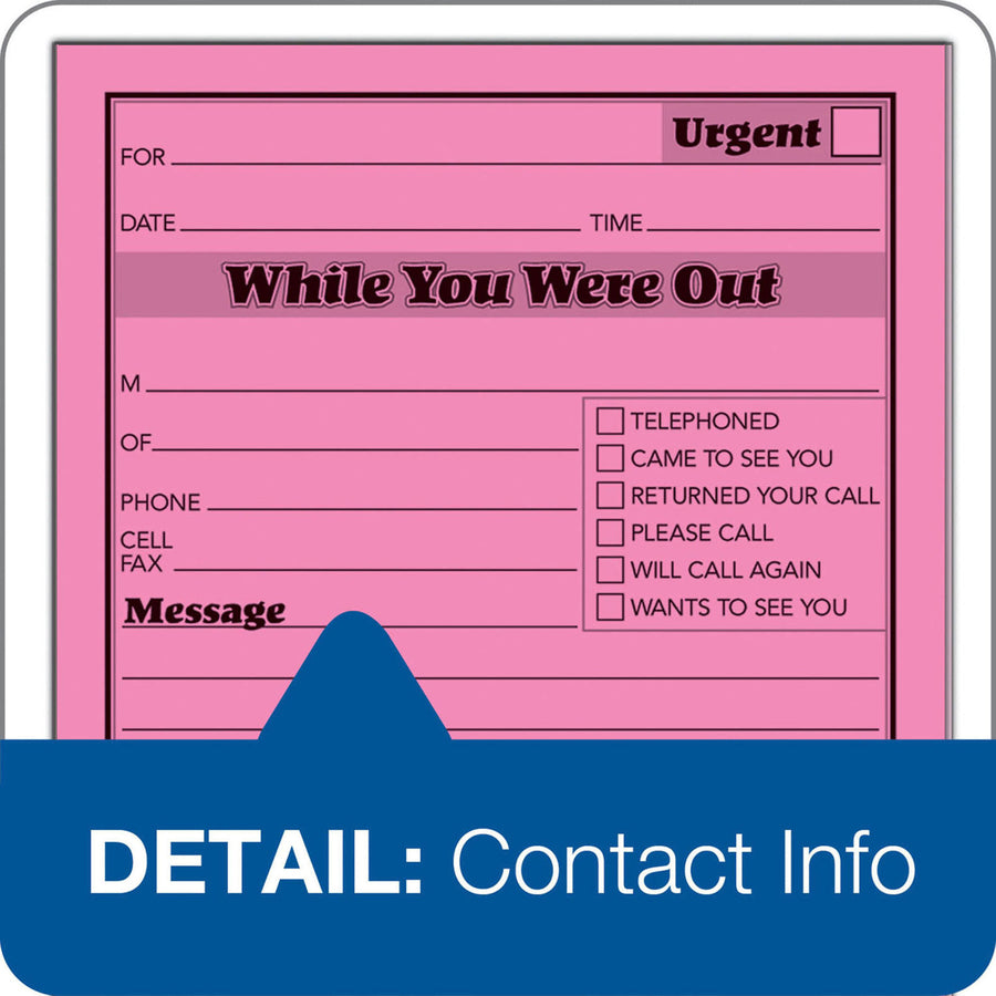 Adams Neon While You Were Out Message Pads