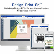 Avery® Large Tent Cardsfor Laser and Inkjet Printers, 3-1/2" x 11"