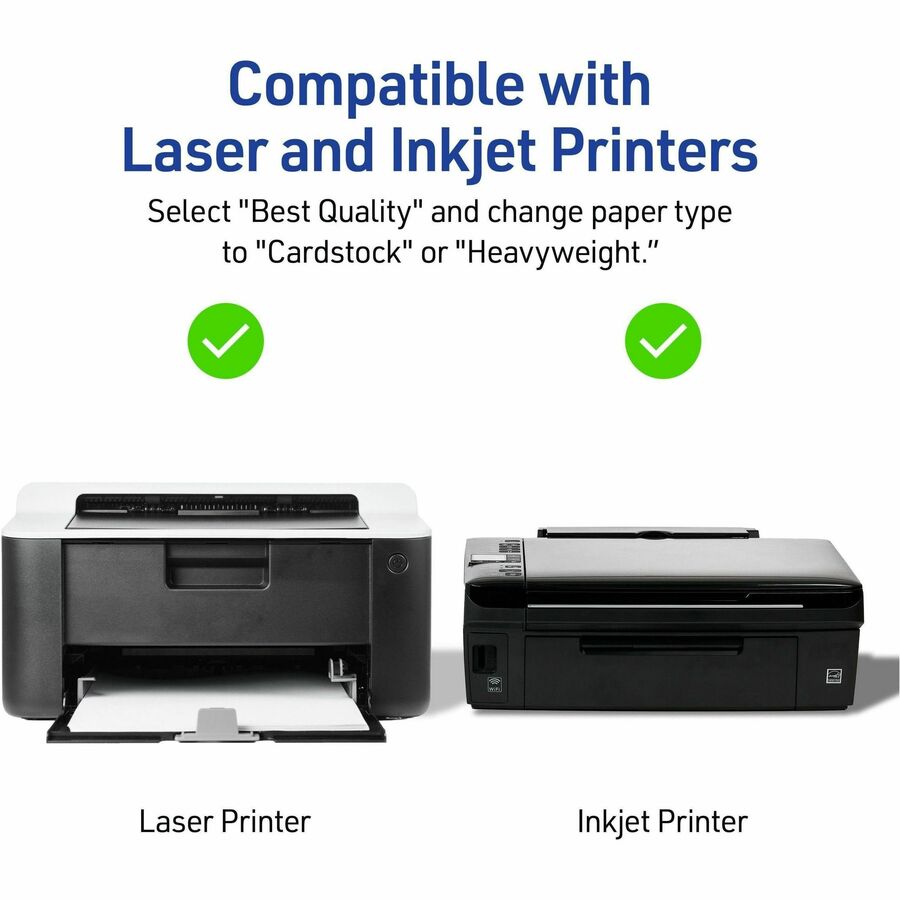 Avery® Large Tent Cardsfor Laser and Inkjet Printers, 3-1/2" x 11"