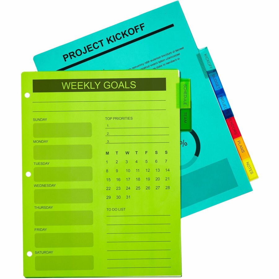 Avery Big Tab Insertable Plastic Dividers — 8-Tab, Letter, Translucent, Laser & Inkjet