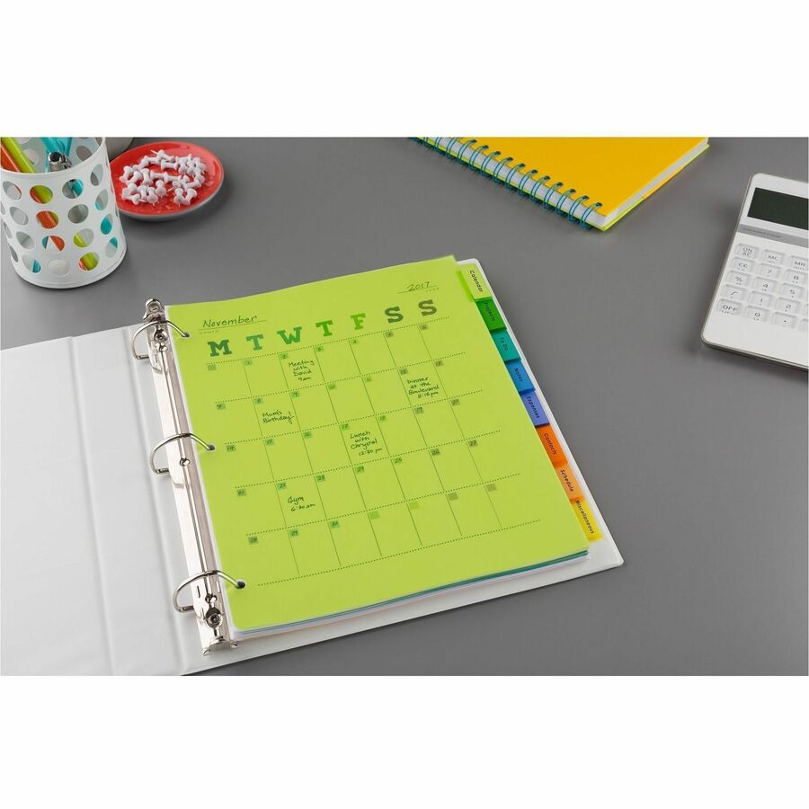 Avery Intercalaires en plastique inscriptibles Big TabMC pour imprimantes laser et à jet d'encre, 23,5 cm x 28,3 cm, 8 onglets, 1 paquet
