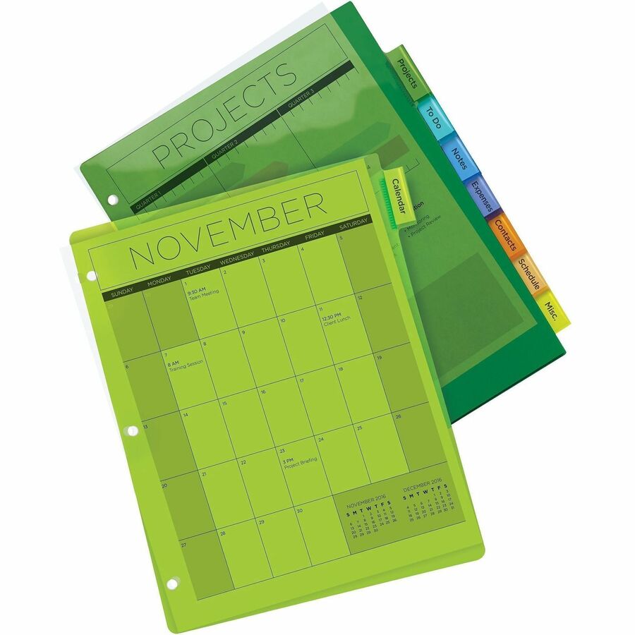 Avery Intercalaires en plastique inscriptibles Big TabMC pour imprimantes laser et à jet d'encre, 23,5 cm x 28,3 cm, 8 onglets, 1 paquet
