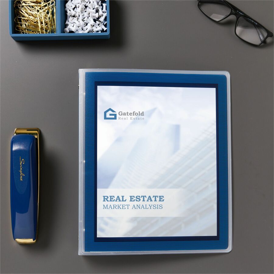 Avery Flexi-View„¢ Binder 1/2" , Round Rings, Blue