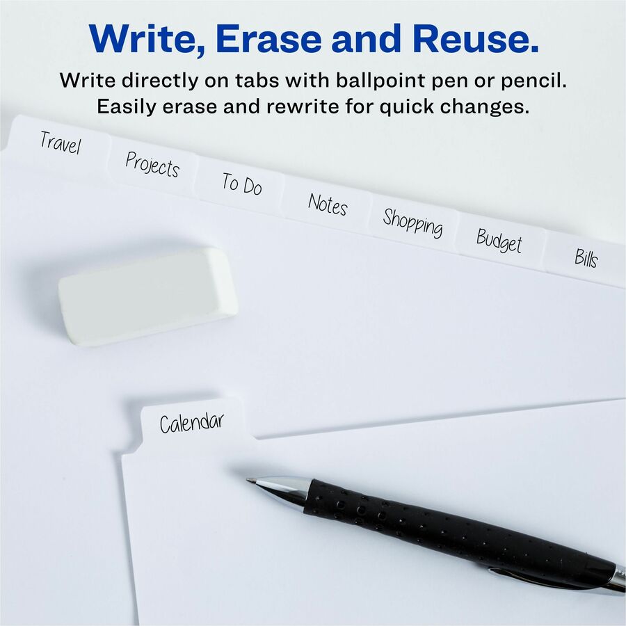 Avery® Big Tab„¢ Write & Erase Dividers8 tabs