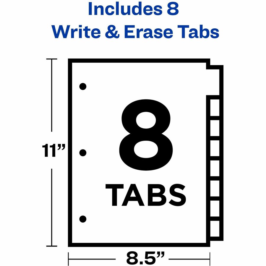 Avery® Big Tab„¢ Write & Erase Dividers8 tabs