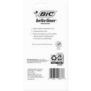 BIC Brite Liner Highlighter, Chisel Tip For Broad Highlighting & Fine Underlining, Assorted Colours, 5-Count - 5 Pack