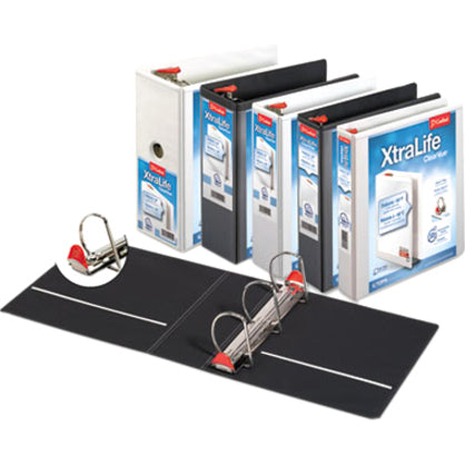 Cardinal XtraLife ClearVue Non-Stick Locking Slant-D Ring Binder - 5"