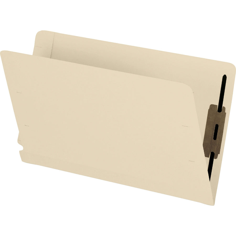 Pendaflex Laminated End-Tab Fastener Folders - Legal, 2 Fasteners, Manila, 50/Box