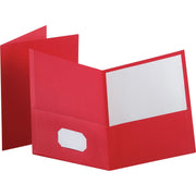Oxford Red Letter Recycled Pocket Folder 25/Box