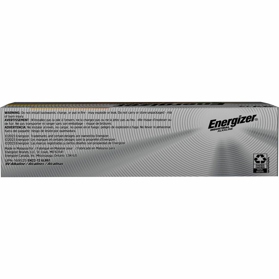 Energizer 9-Volt Industrial Alkaline Batteries