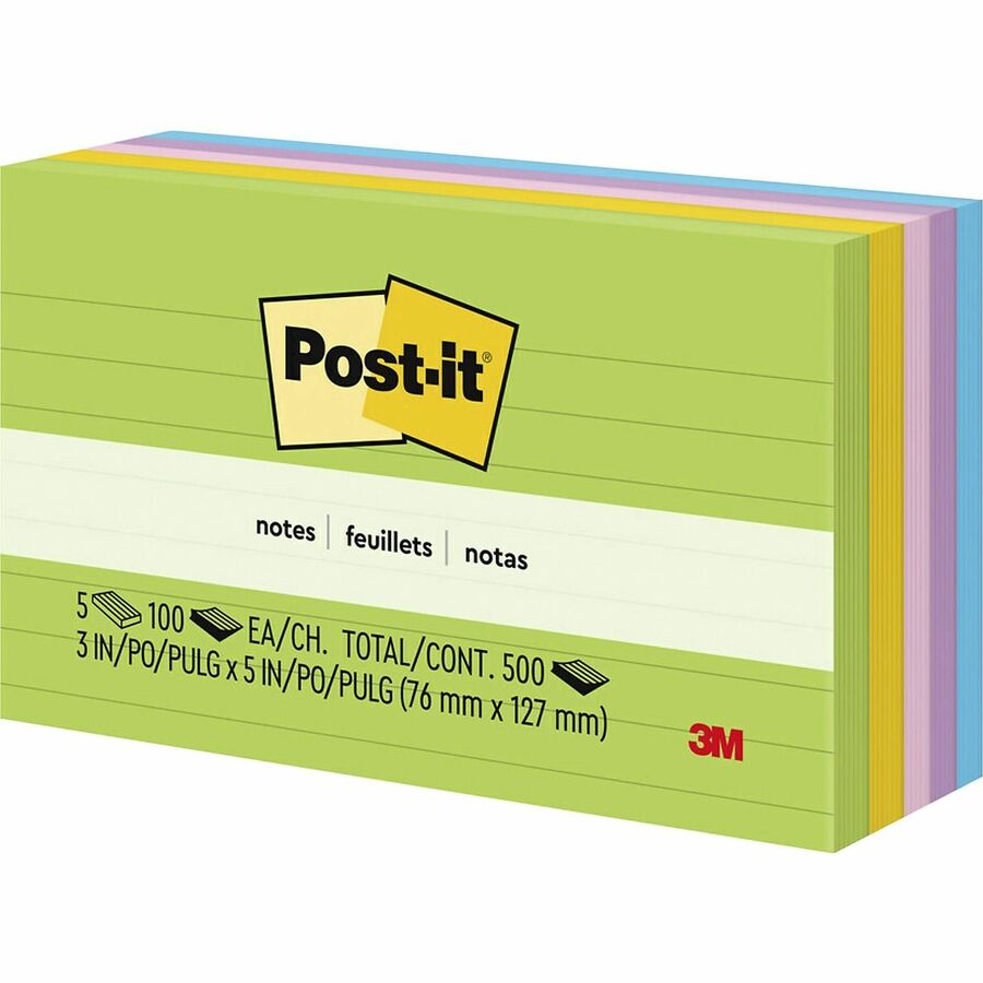 Post-it Notes Original Lined Notepads - Floral Fantasy Color Collection