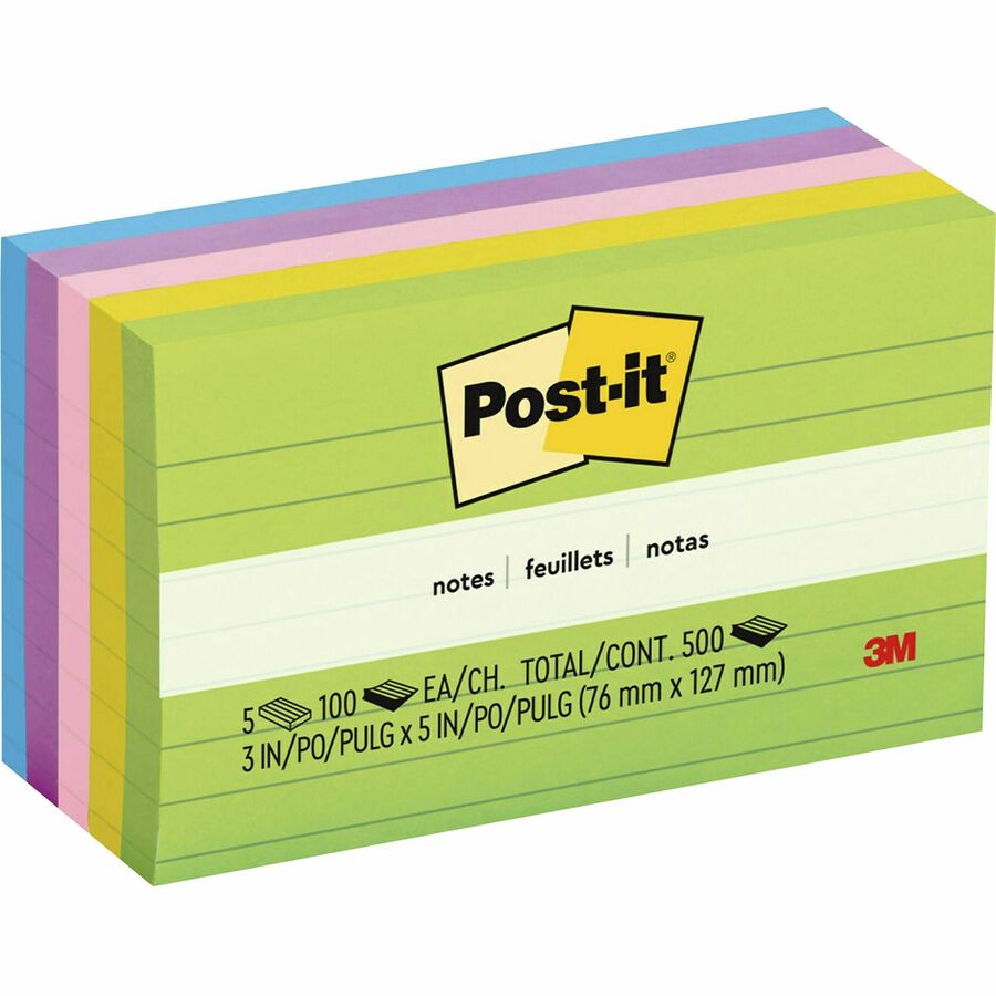 Post-it Notes Original Lined Notepads - Floral Fantasy Color Collection