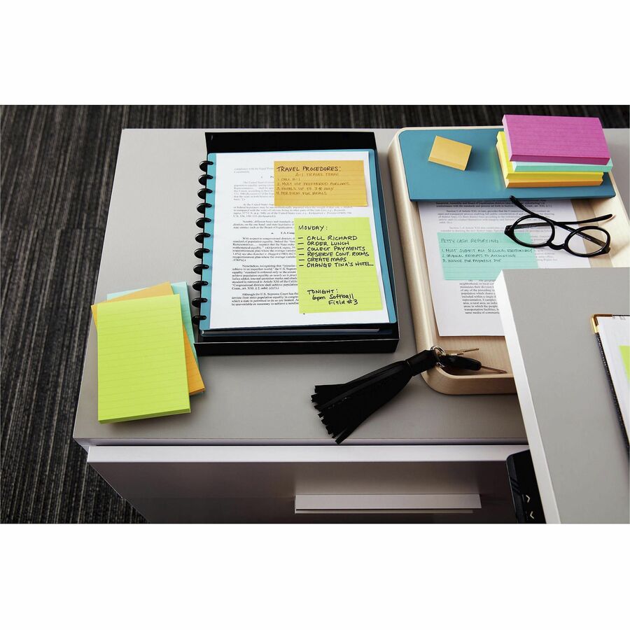 Post-it Notes Original Lined Notepads - Floral Fantasy Color Collection