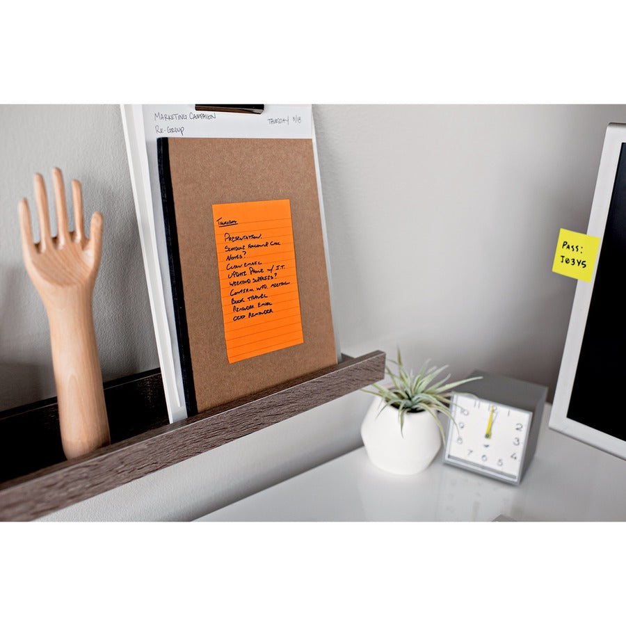 Post-it&reg; Super Sticky Notes - Energy Boost Color Collection - Orange, 3-Pack