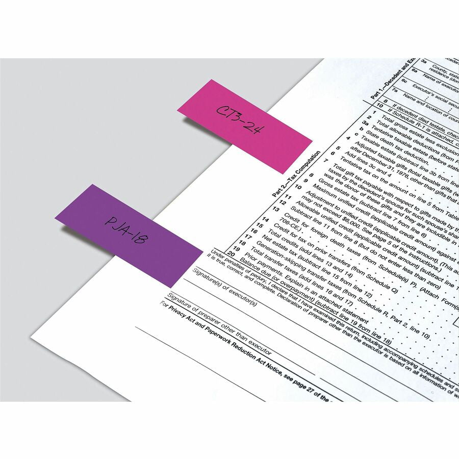Post-it® Page Markers, Assorted Colours, 4 Pads (671-4AU)
