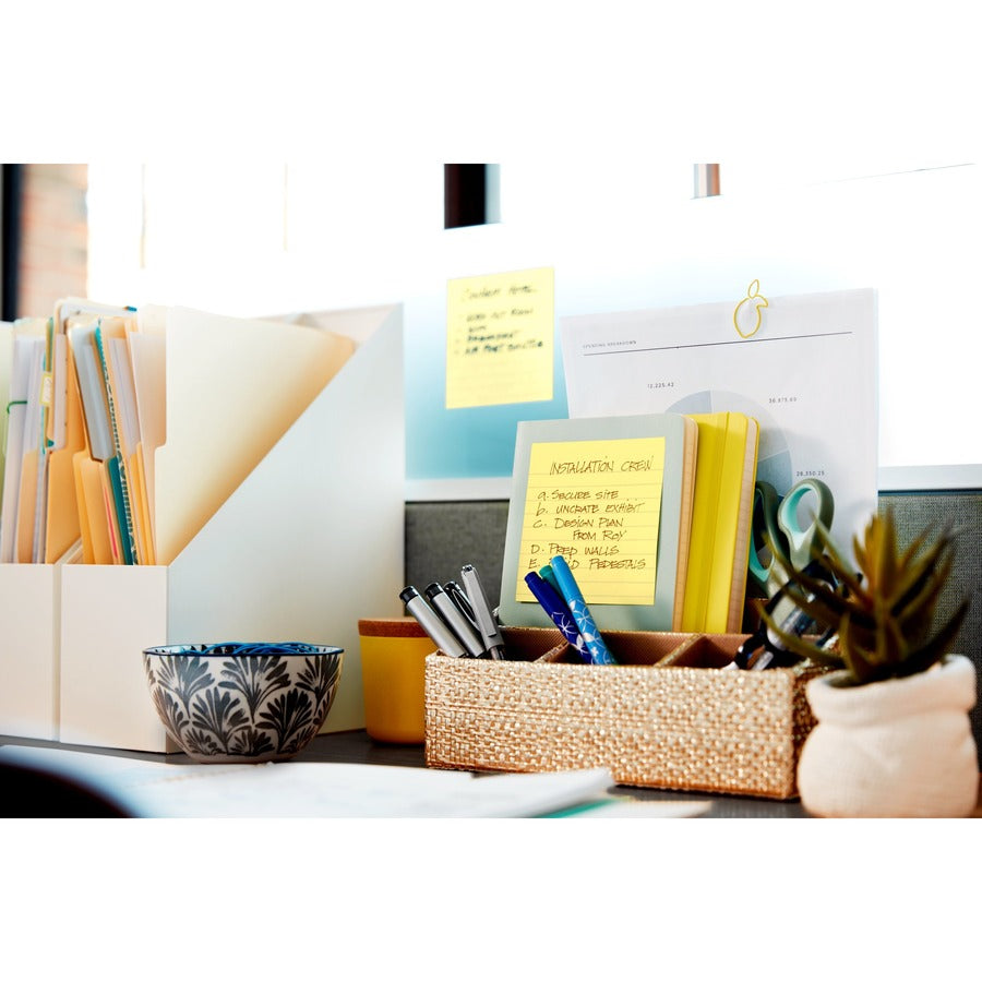 Post-it&reg; Lined Notes - Canary Yellow, 1 Pad
