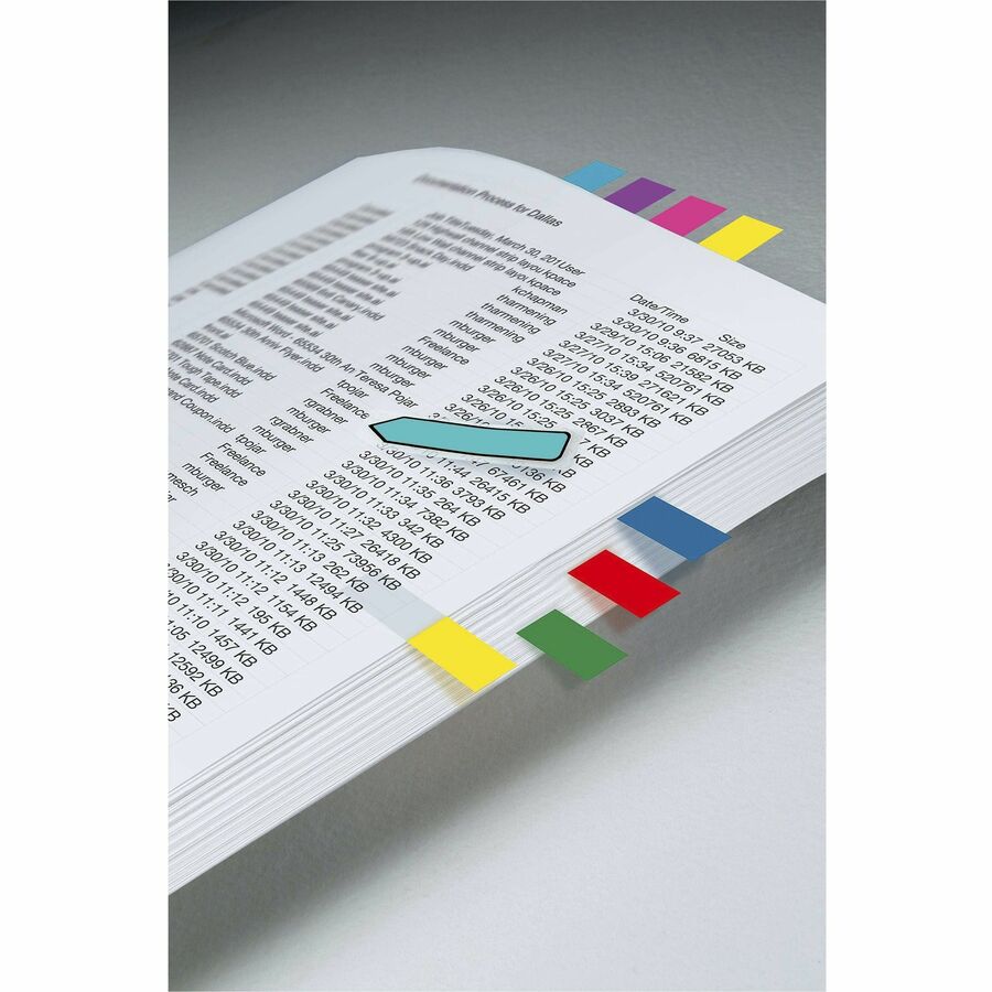 Post-it® Flags in Portable Dispenser, 5 Colours, 100/Pack (683-5CF)