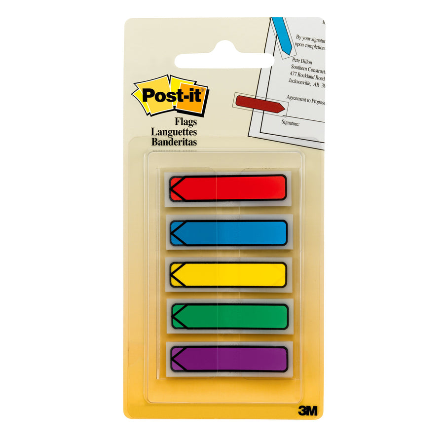 Post-it® Arrow Flags, Bright Colours, 100/Pack, On-the-Go (684ARR1)