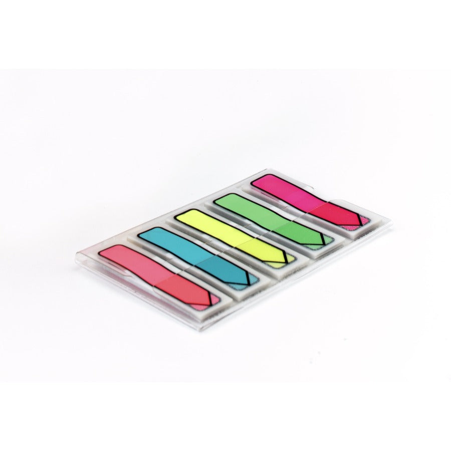 Post-it&reg; Arrow Flags in On-the-Go Dispenser - Bright Colors - Orange, 80-Pack