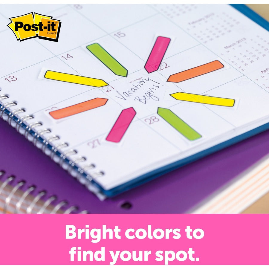 Post-it® “Sign Here” Arrow Message Flags, 4 Colours, 120/Pack (684-SH)