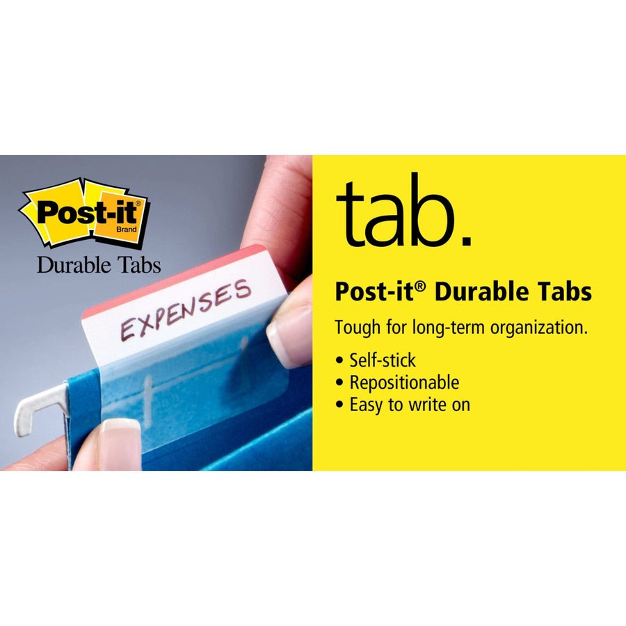 Post-it&reg; Durable Tabs - Red
