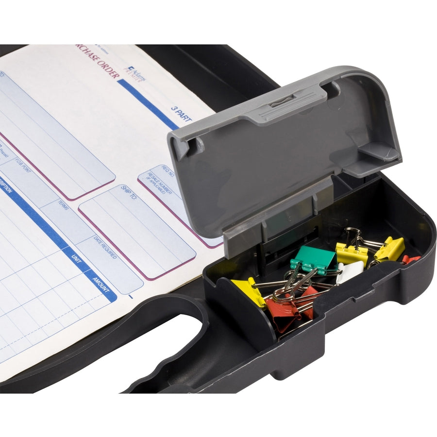 Officemate Portable Clipboard Storage Case — Charcoal