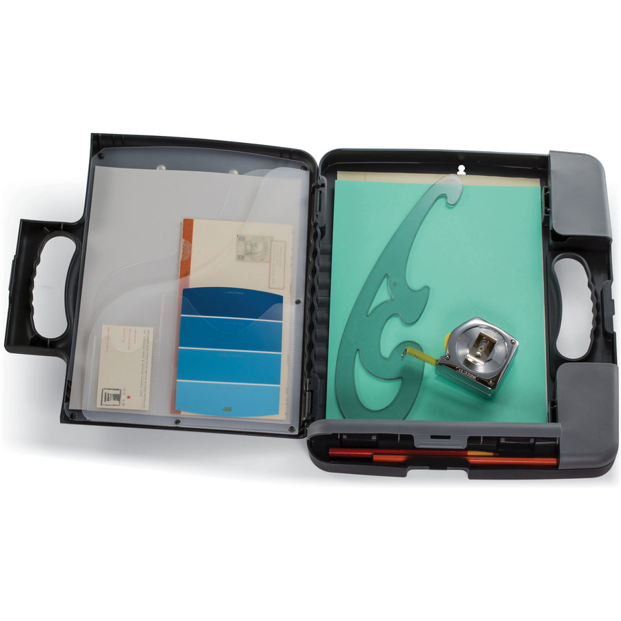 Officemate Portable Clipboard Storage Case — Charcoal