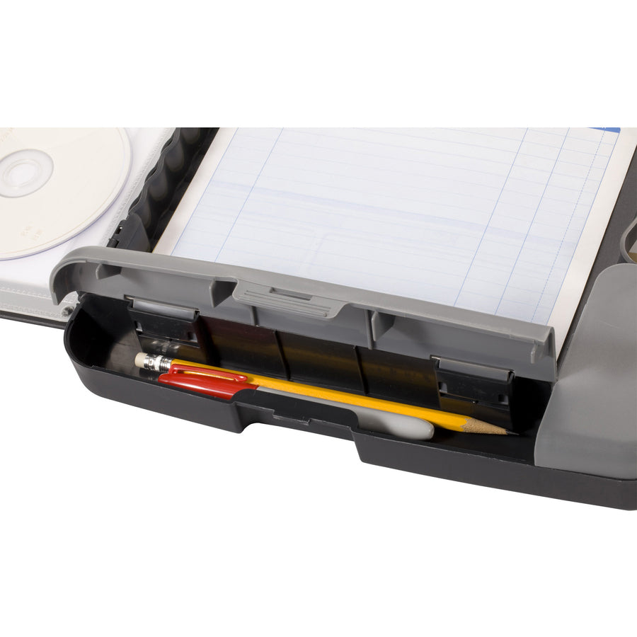Officemate Portable Clipboard Storage Case — Charcoal