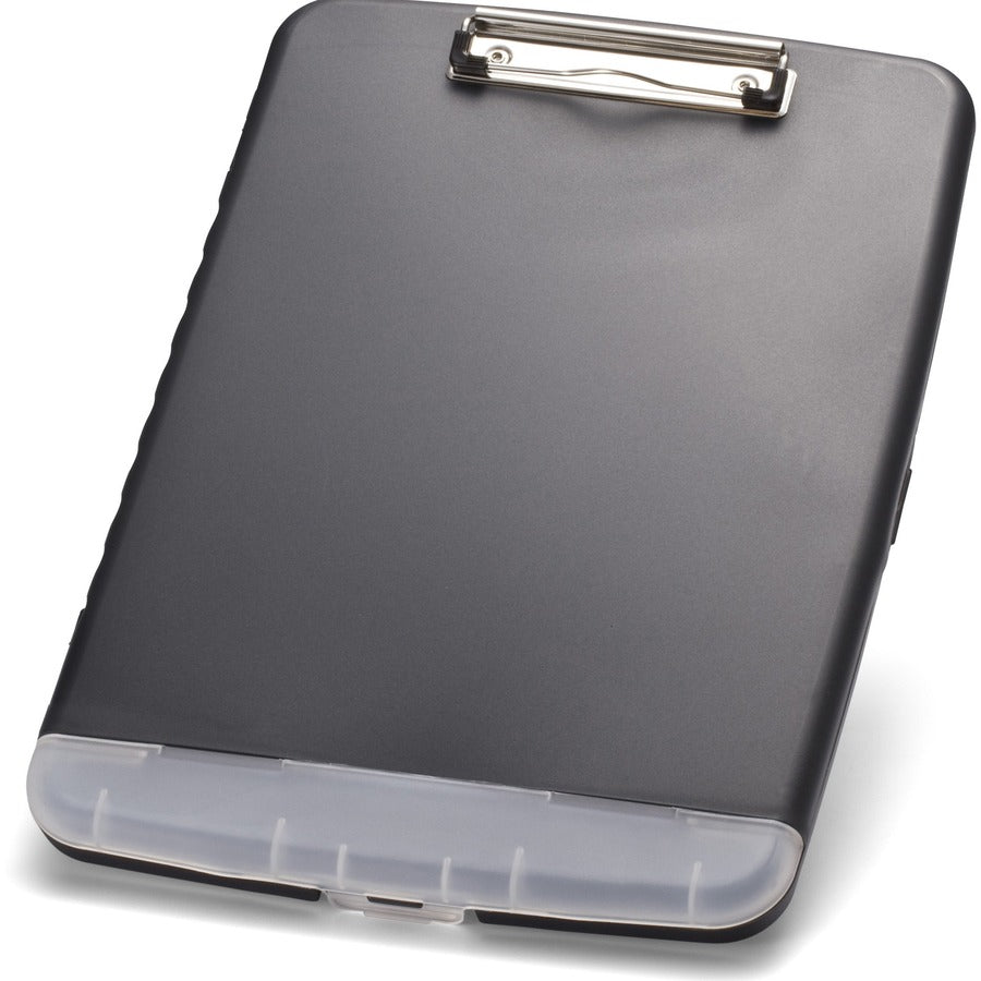 Officemate Slim Clipboard Storage Box — Charcoal