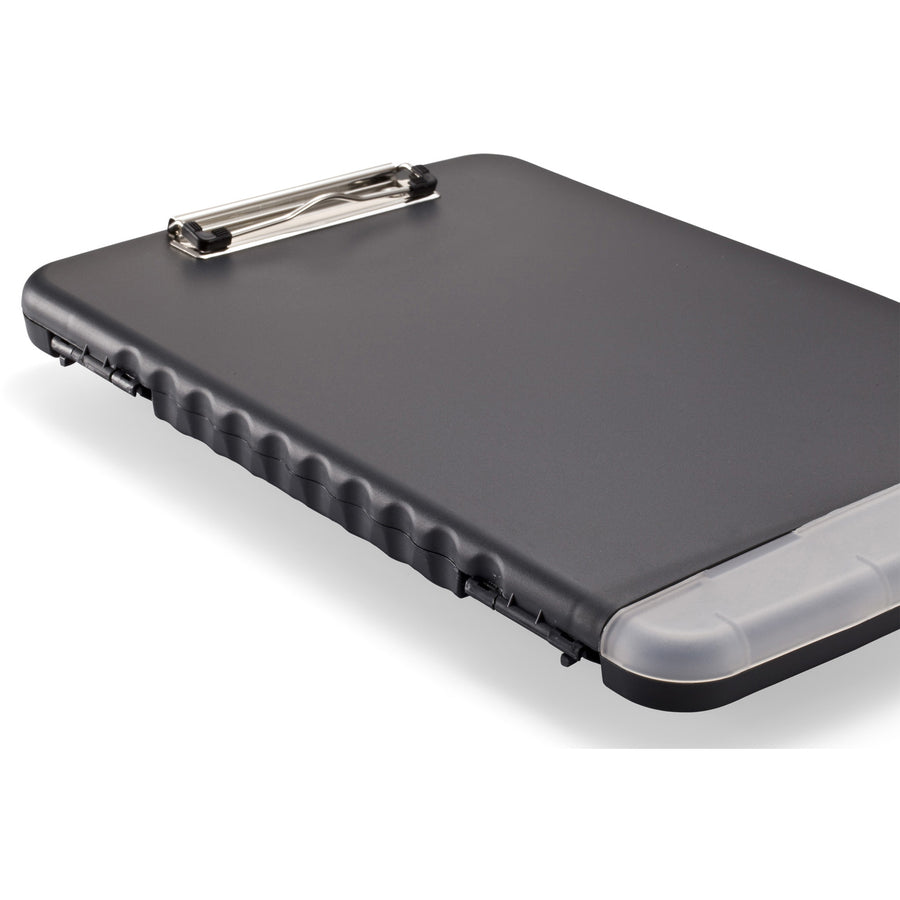 Officemate Slim Clipboard Storage Box — Charcoal