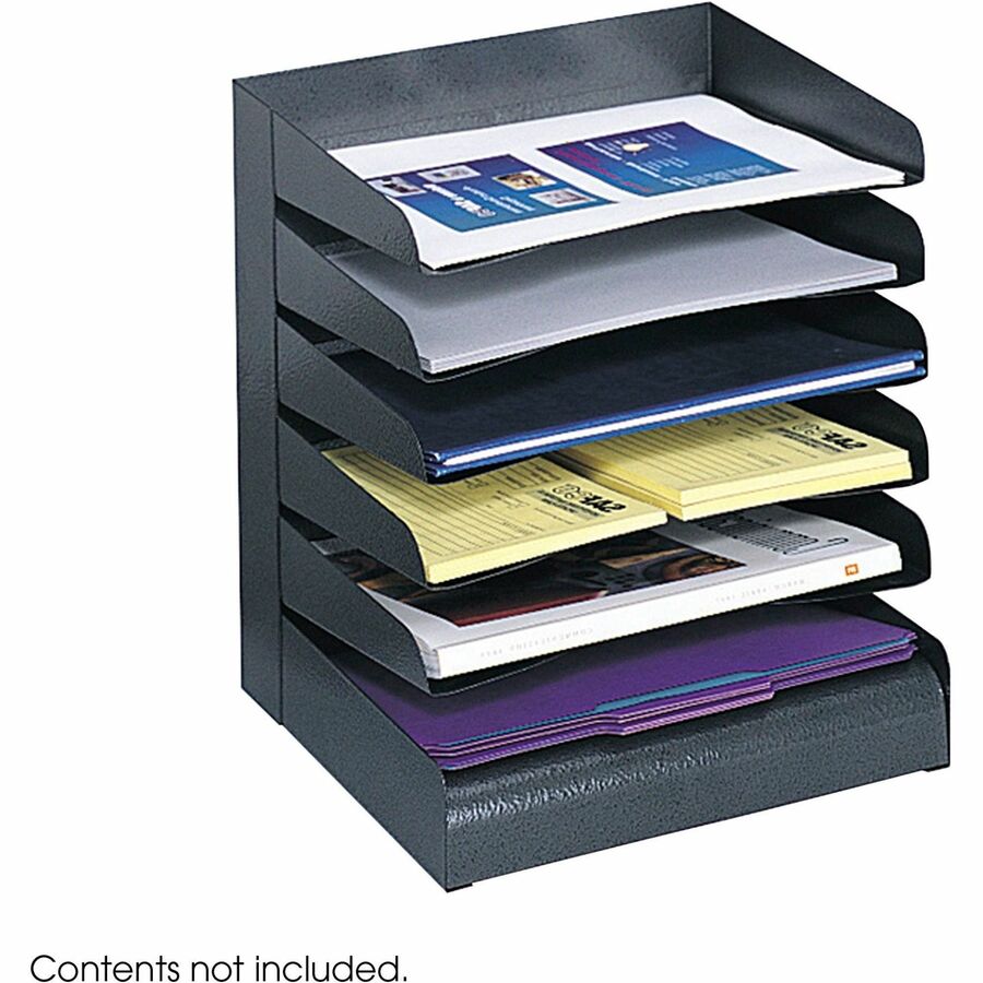 Safco Slanted Shelves Steel Desk Tray Sorter