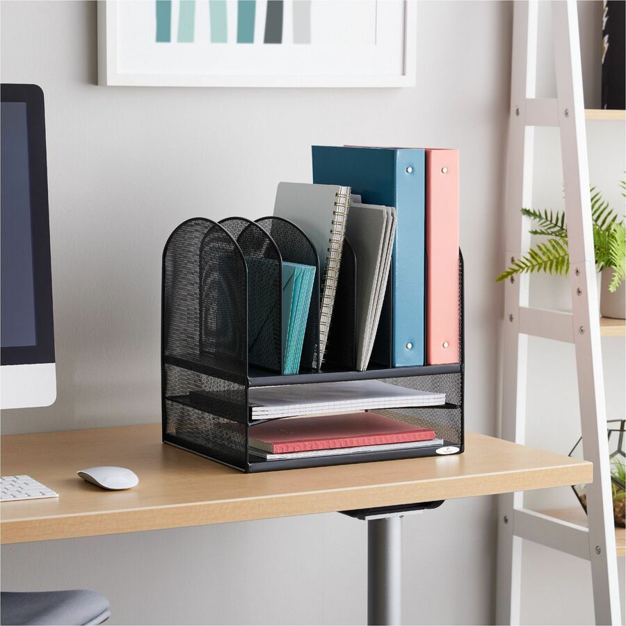 Safco Onyx 2 Horizontal/6 Upright Desk Organizer