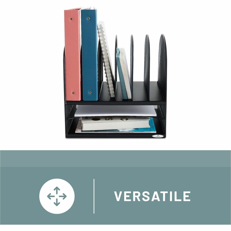 Safco Onyx 2 Horizontal/6 Upright Desk Organizer