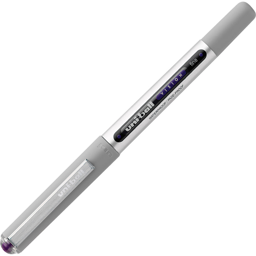 Uniball Vision Rollerball Pen w/ Cap - 0.7mm fine Purple 60382