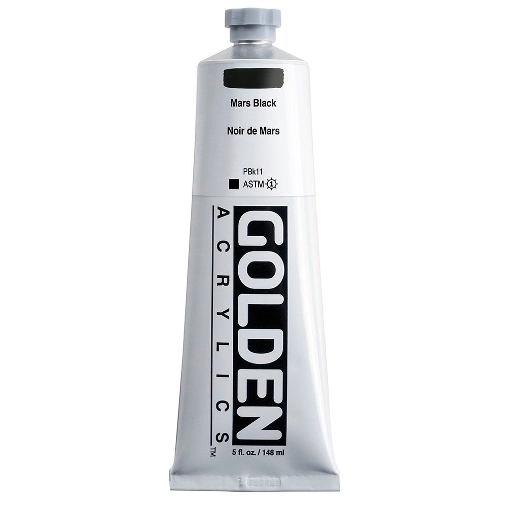 Golden Heavy Body Acrylic Mars Black, 5 oz (148 ml) tube