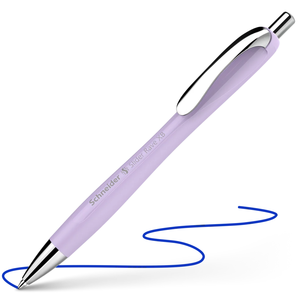 Schneider Slider Rave XB ballpoint pen, Blossom barrel, blue ink