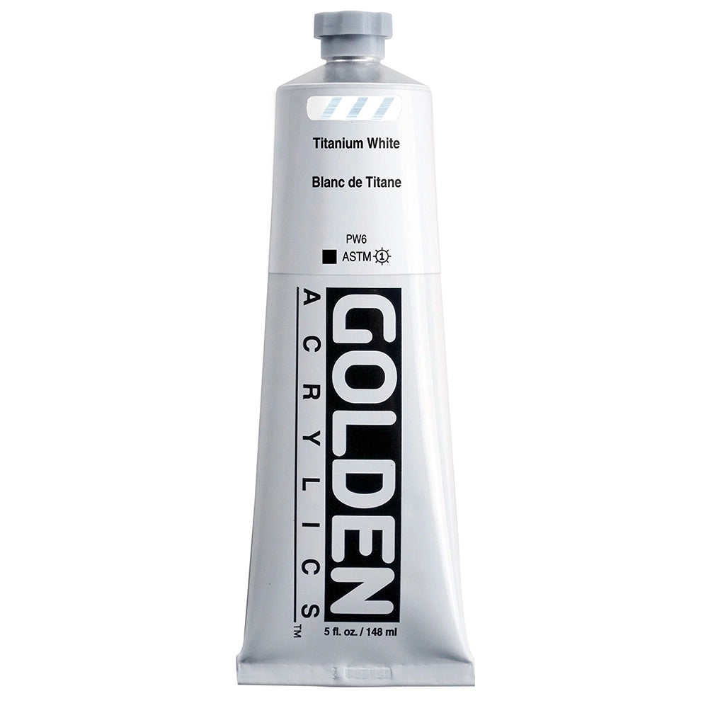 Golden Heavy Body Acrylic Titanium White, 5 oz (148 ml) tube