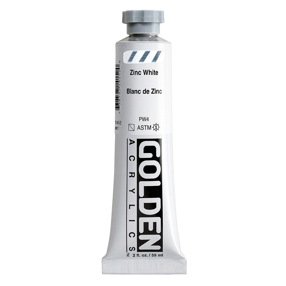 Golden Heavy Body Acrylic Zinc White, 2 oz (59 ml) tube