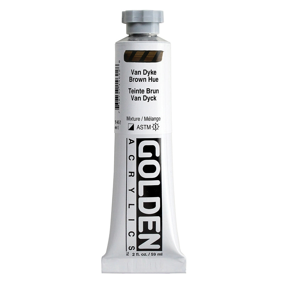 Golden Heavy Body Acrylic Van Dyke Brown Hue, 2 oz (59 ml) tube