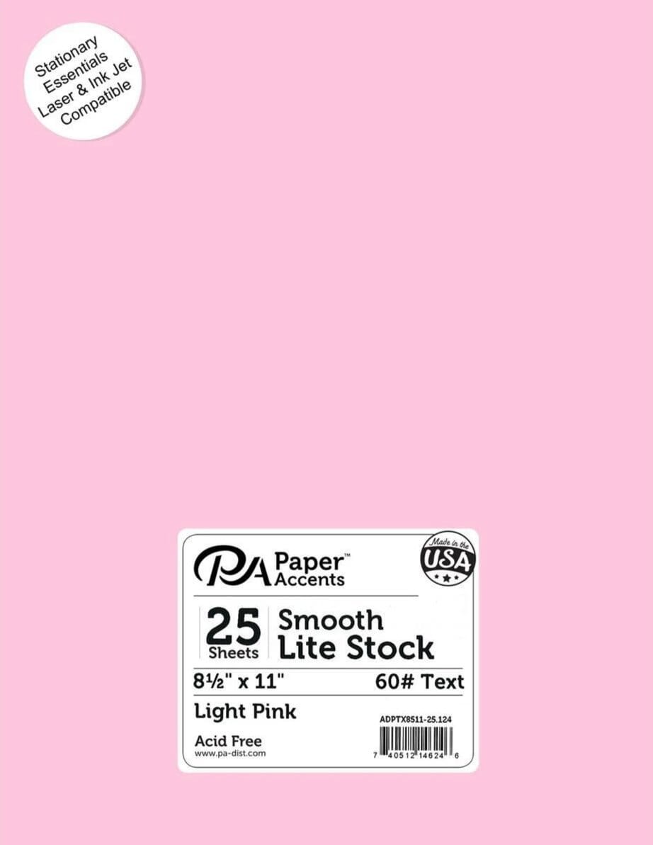 Lightweight 8.5x11" Single Colour 25pks
