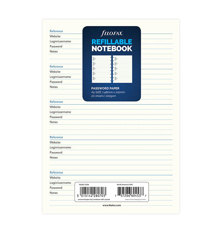 Filofax Planner & Organizer Refills A5 - 5.8x8.3"