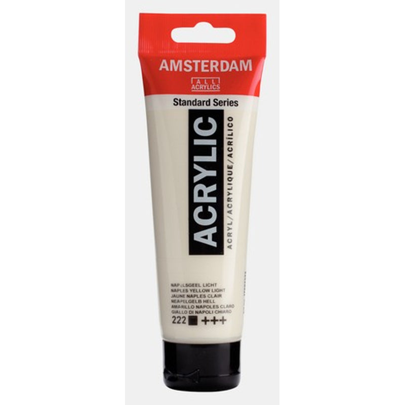 Amsterdam Standard Series acrylic paint – Naples Yellow Light 222, 120 ml tube